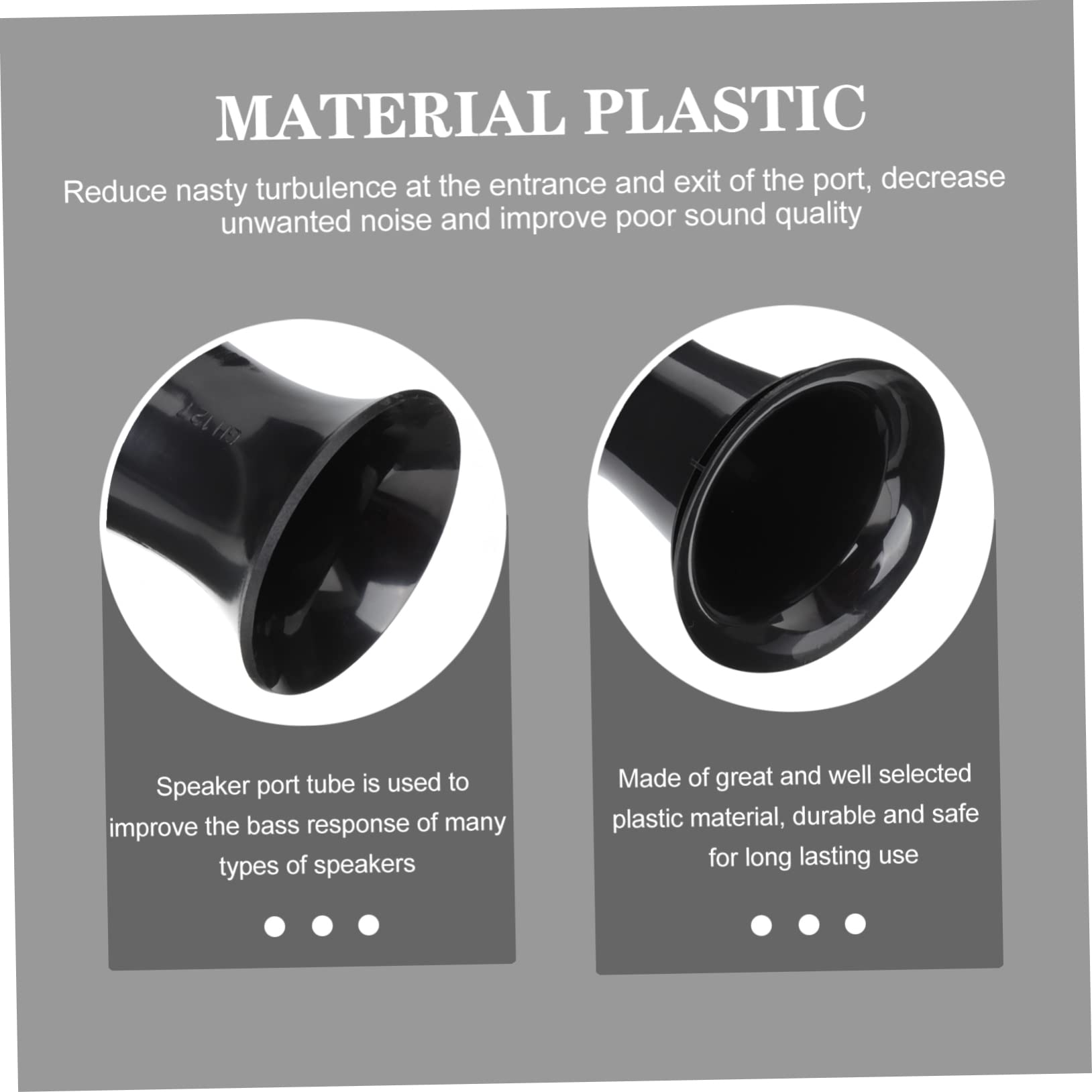 DOITOOL 8pcs Replacement Subwoofer Port Tubes Sound System Speaker Accessories for Plastic Bass Reflex Woofer Box Speaker Pilot Holes