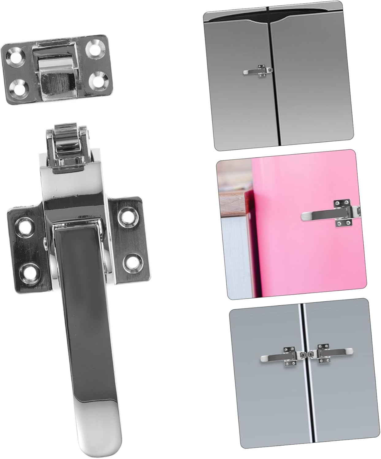 DOITOOL 1Set Freezer Door Handle Latch Durable Design for Walk Coolers Ergonomic Grip for Household Appliances Versatile Compatibility for Refrigeration