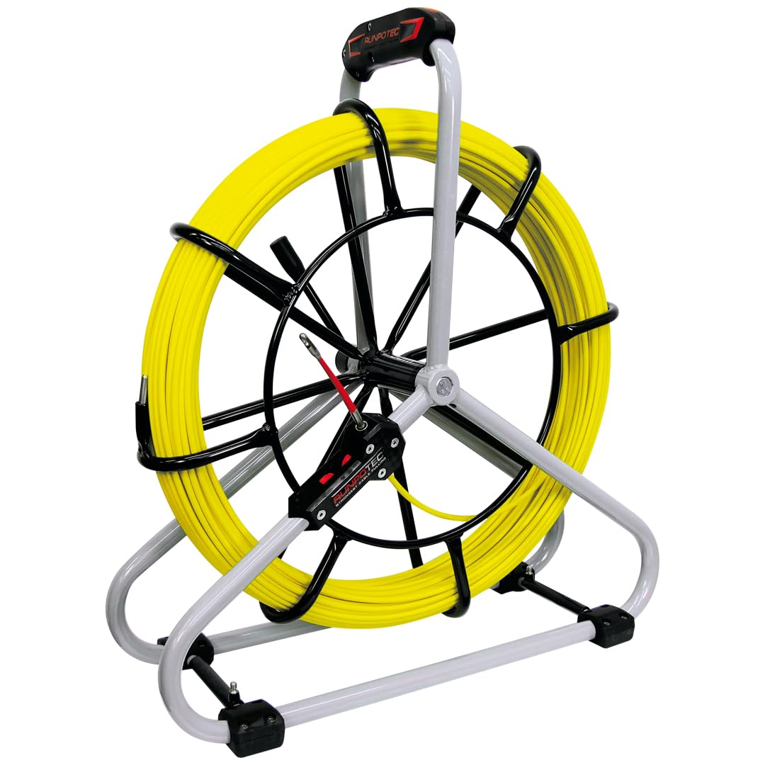 Tige Fibre De Verre Runpotec 40 M - Diamètre 6 Mm, Filetage RTG - Pour Tire-fils Gaines électriques 30-100 Mm