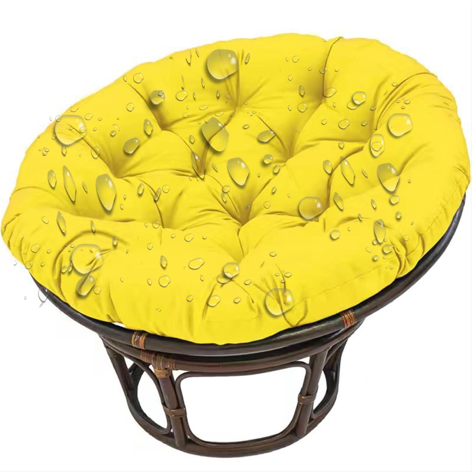 Cojín de mimbre para silla de huevo impermeable con acabado suave redondo NO07