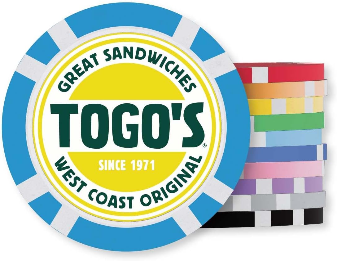 8 Stripe Custom Poker Chips, Personalized with Your Logo, Text, or Artwork - 100 Qty.