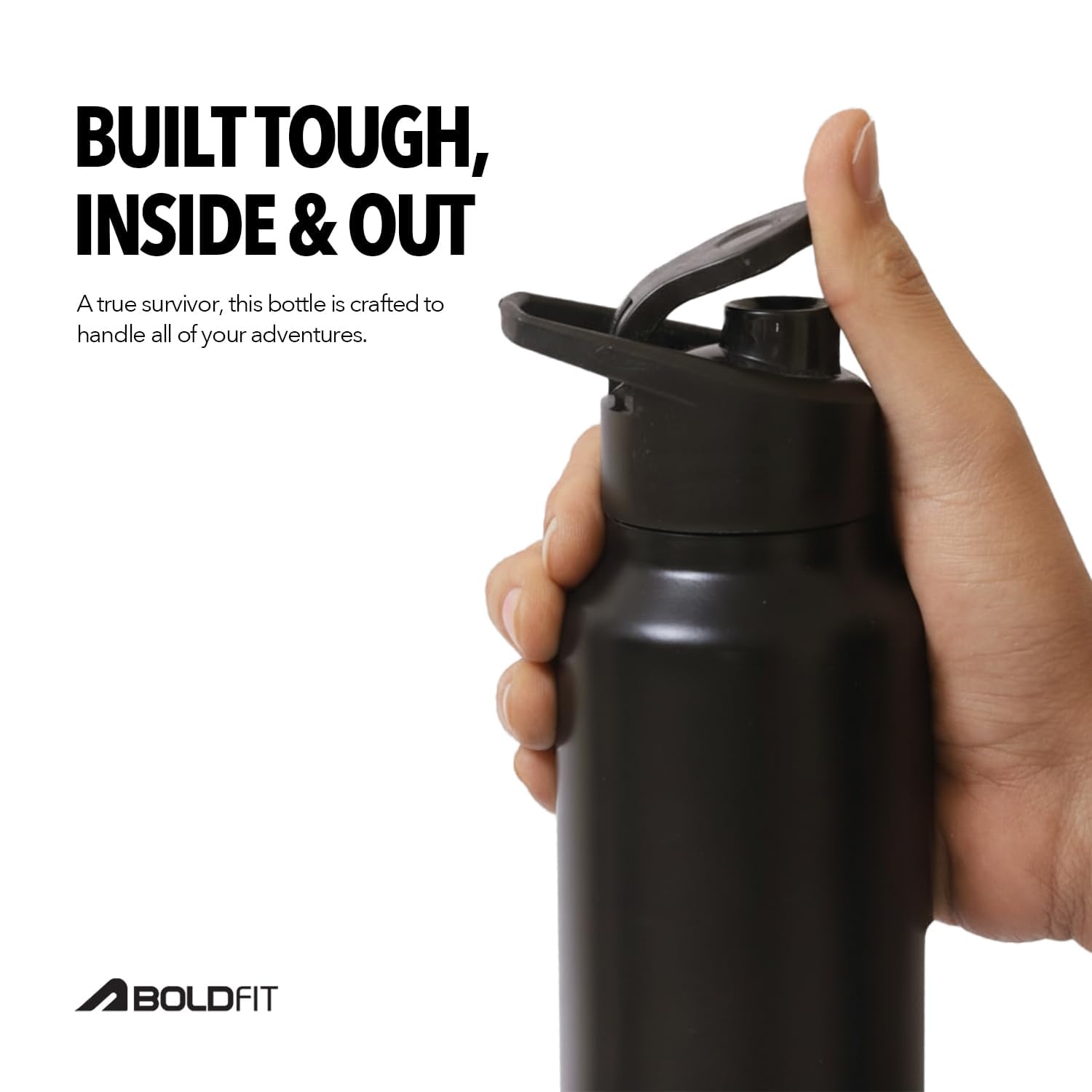 Boldfit 1L Stainless Steel Water Bottle, Pack of 2 - Image 4