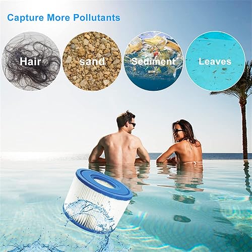 Miniatura 6 de Ifuloves Filtros de spa tipo VI, para Bestway, para Lay-Z-Spa, para Coleman SaluSpa 90352E 58323, bañera de hidromasaje inflable, filtro de bomba de