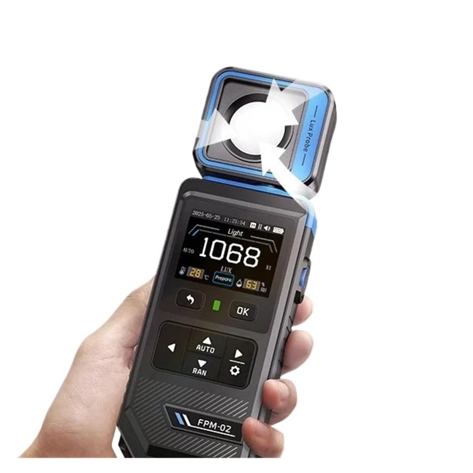 Spectrometer, High-Precision Illuminance Tester Luxmeter Home Light Meter Professional Brightness Thermohygrometer