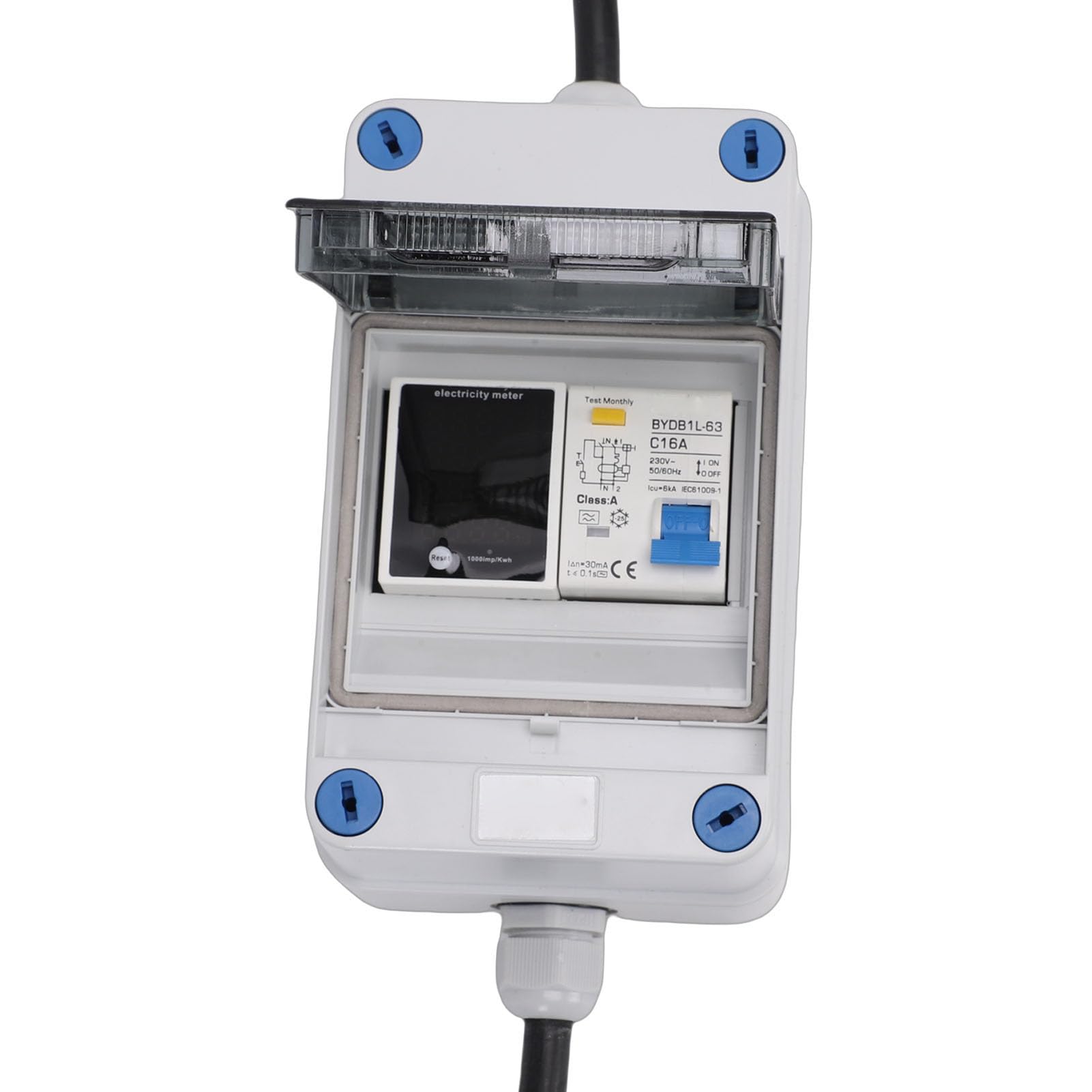 Medidor de Electricidad Digital Móvil 16A Exterior IP67