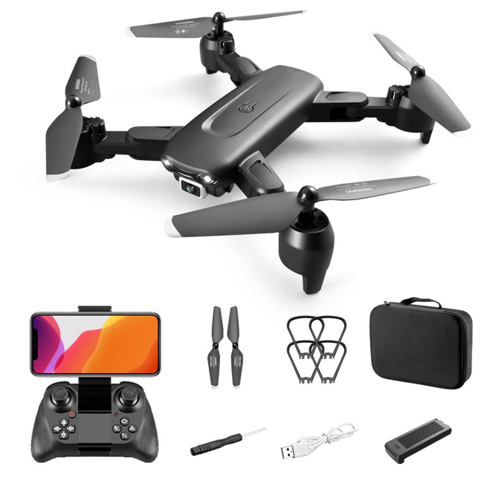 Drone, przednia kamera 6K, produkcja MV kr贸tkiego filmu jednym klikni臋ciem, 50-krotny zoom, brak strachu przed odleg艂ym widokiem, obiektyw szerokok膮tny 120 掳, unoszenie si臋 w sta艂ym p