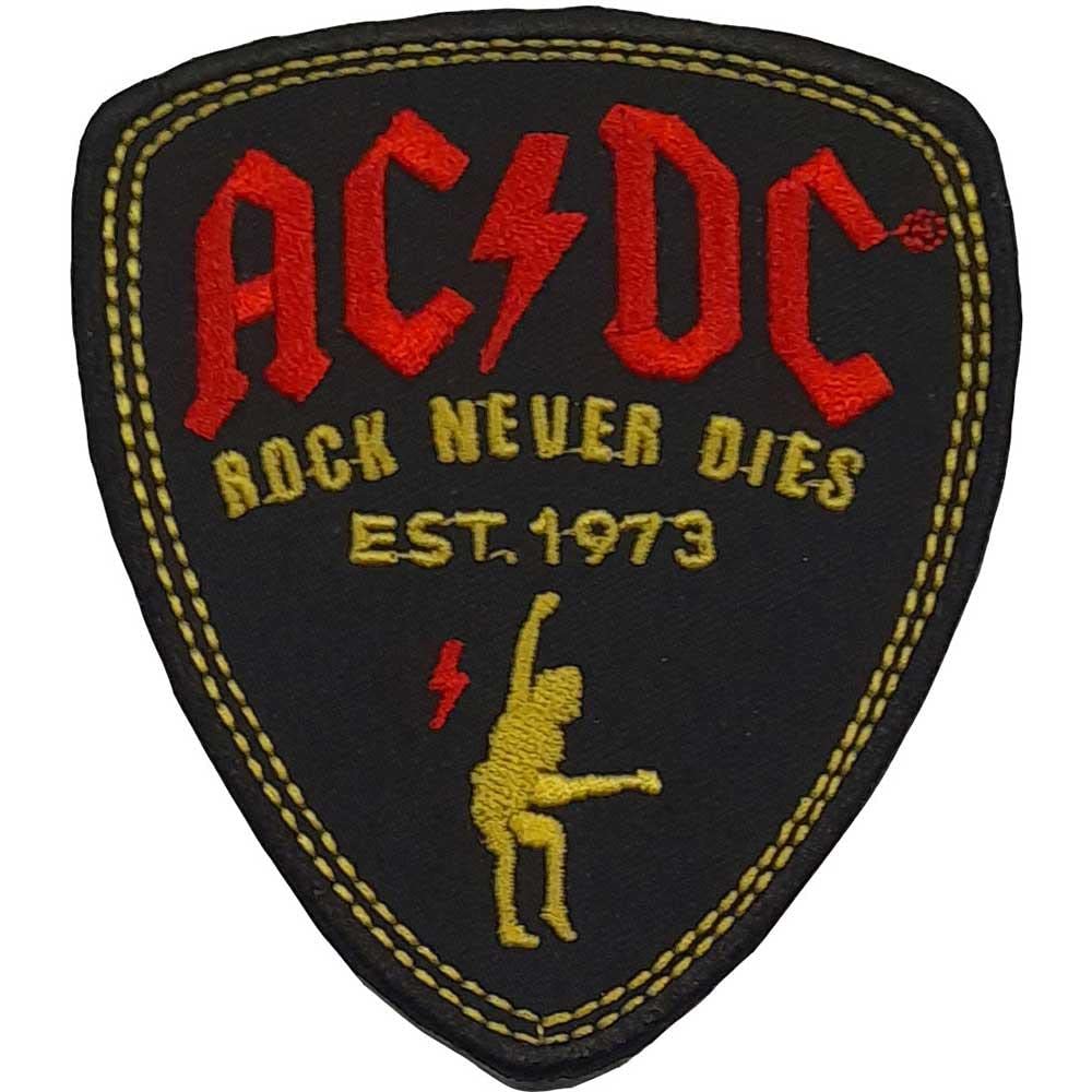 AC/DC Rock Never Dies Shaped Official Woven Patch