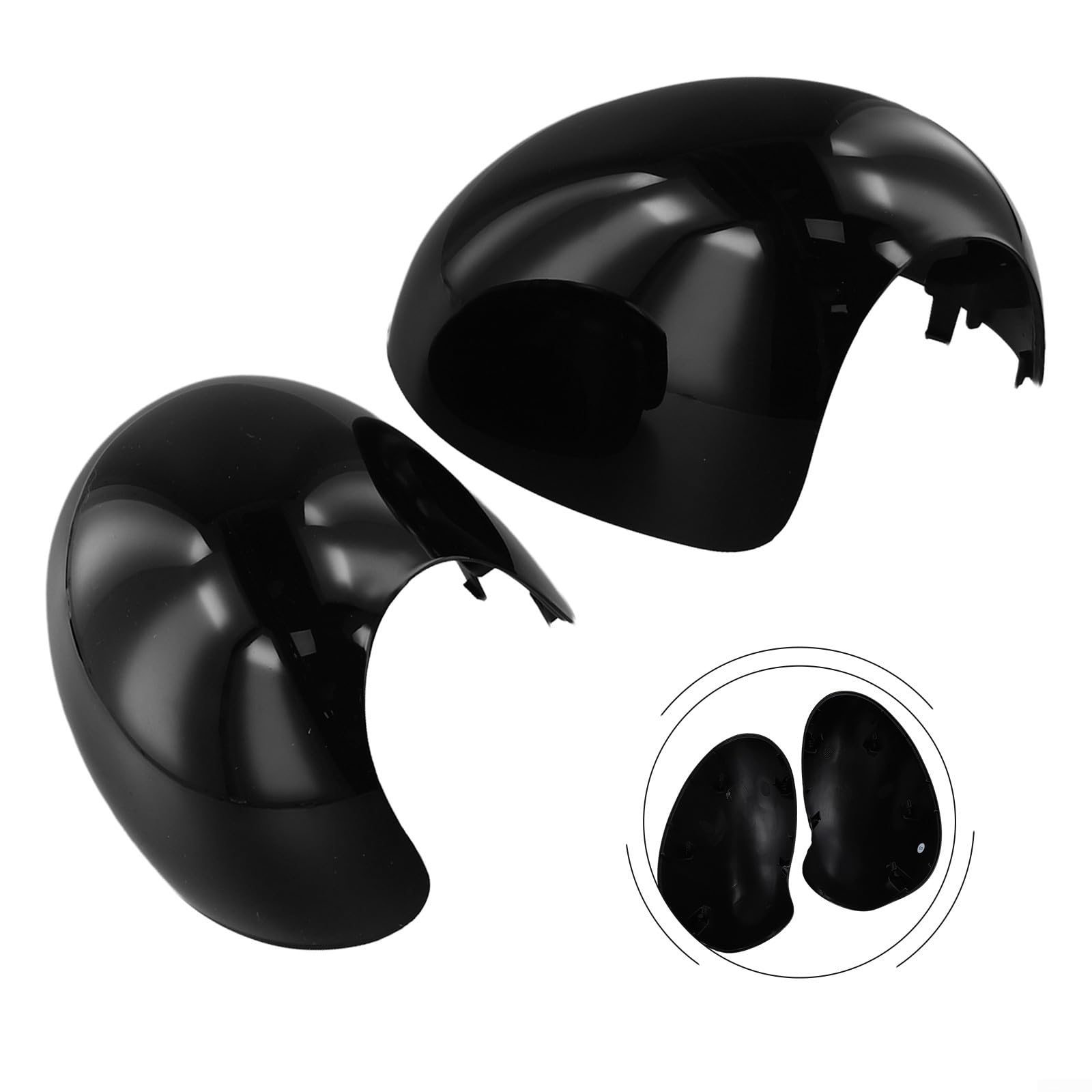 Błyszcząca czarna osłona lusterka do Mini F54 F55 F56 | Pasuje do modelu R55-R61 2007-2014, precyzyjny OEM, błyszczące czarne wykończenie, trwały materiał ABS