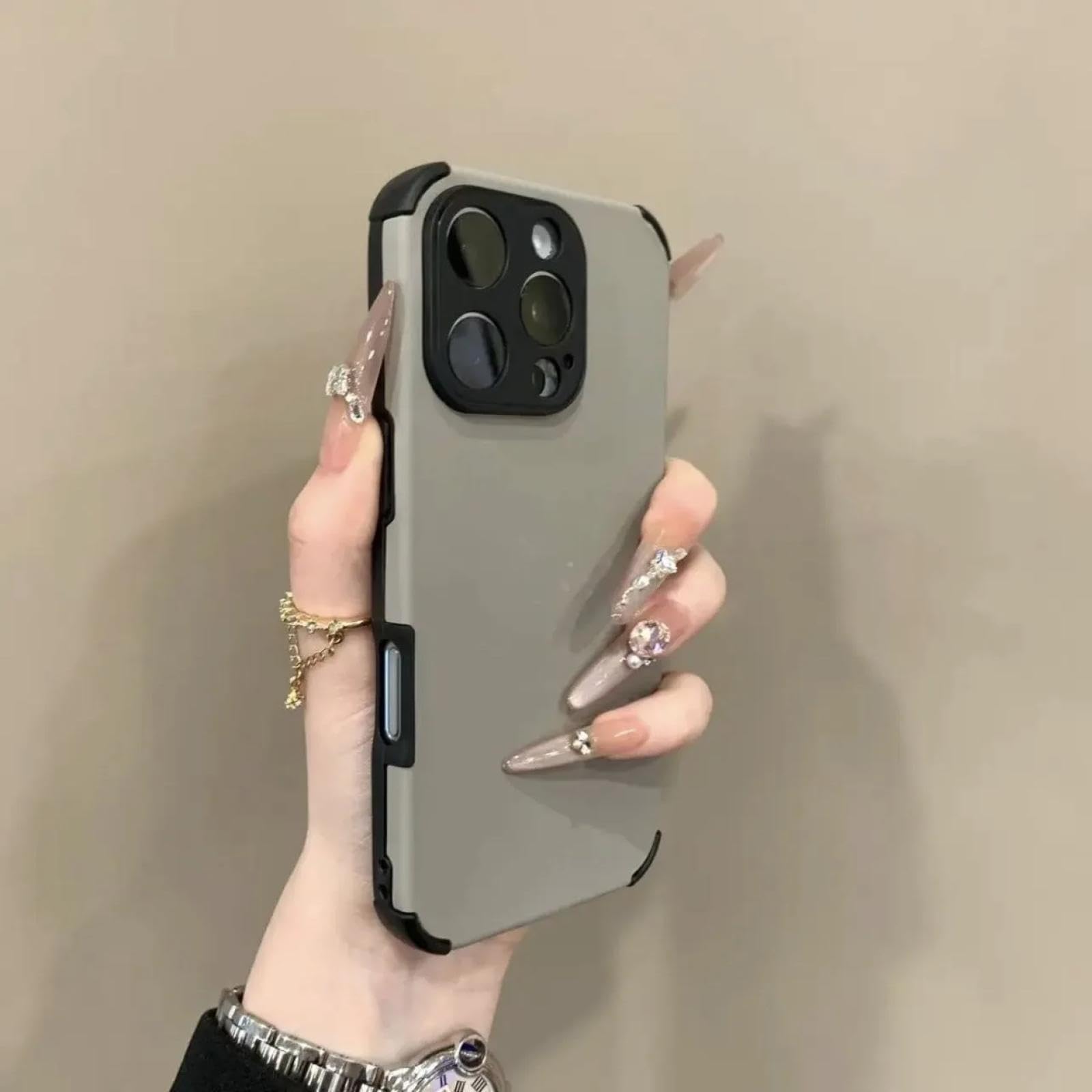 Coque silicone iPhone 16 Pro mate anti trace et antichoc grise - 7