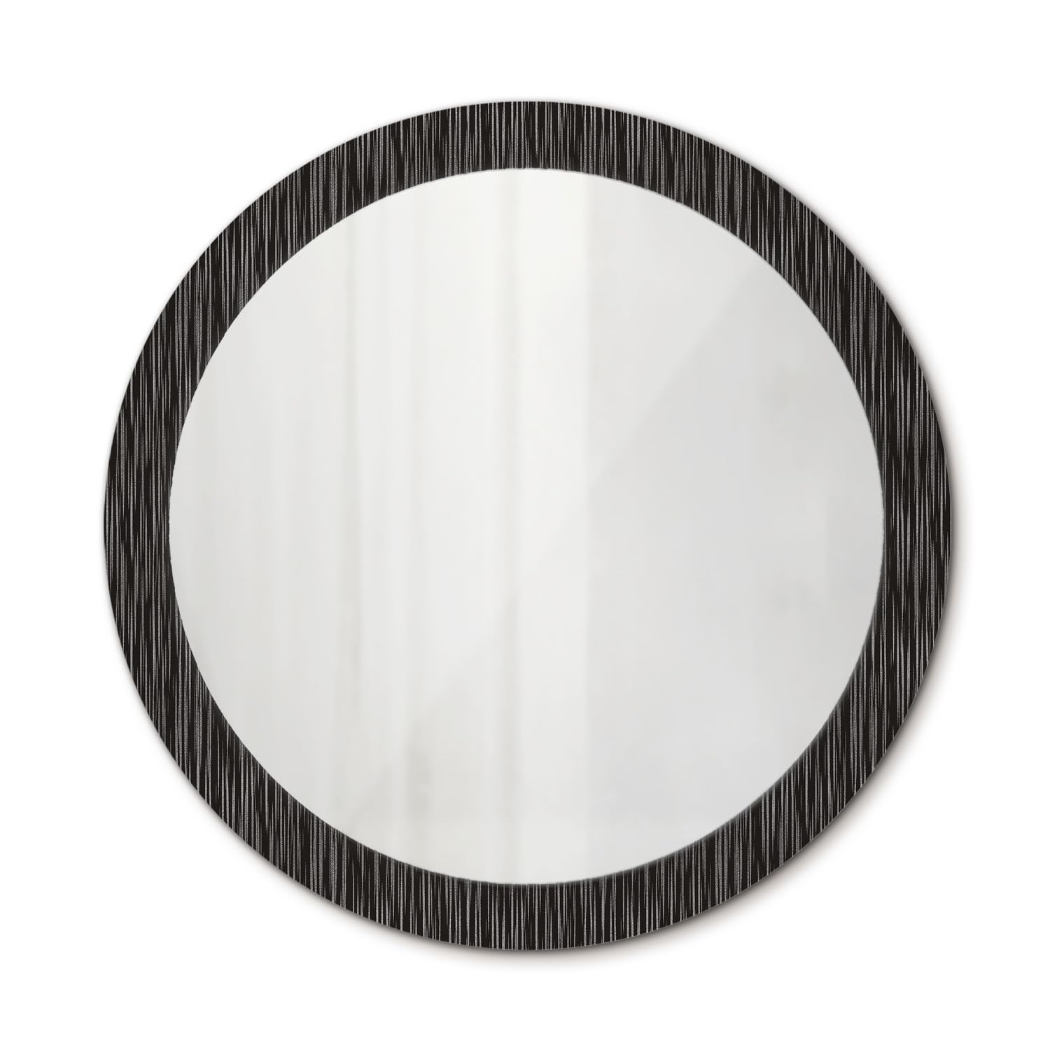 Miroir moderne sans cadre rond imprimé 90 cm pour une décoration murale haut de gamme