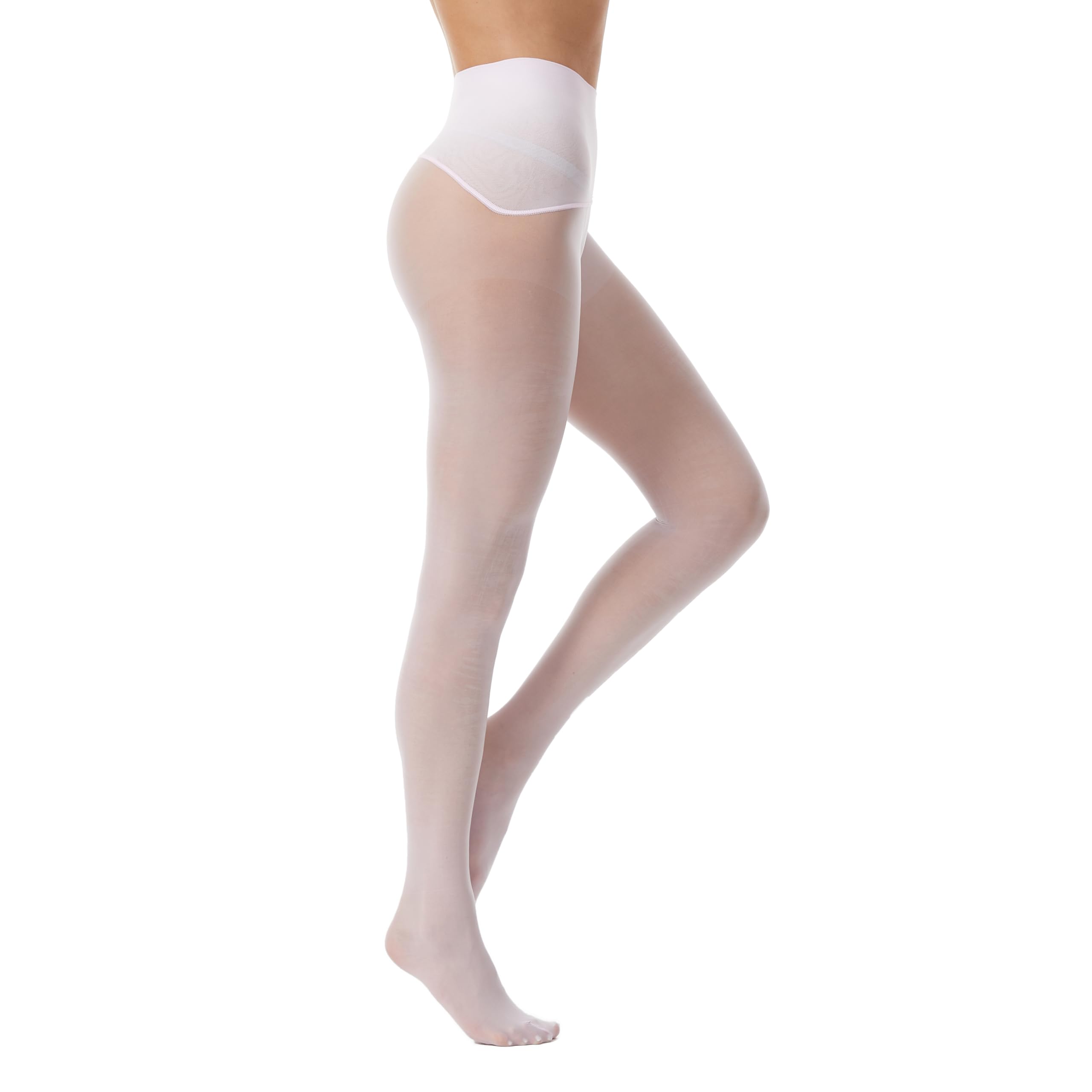 Frola Oil Shiny Stockings Pantyhose 360°Seamless Crotch High Waist Smooth Tights for Women