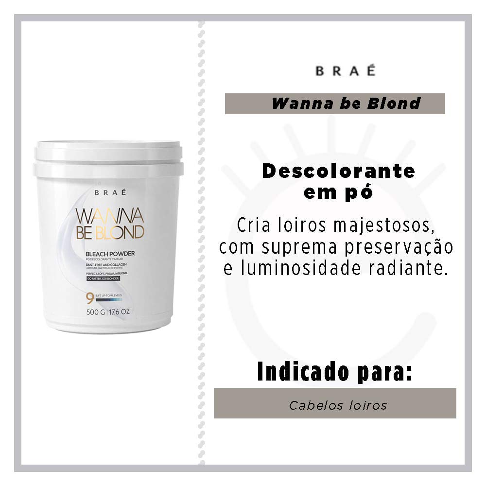Polvere decolorante Wanna Be Blond Braé 500 gr