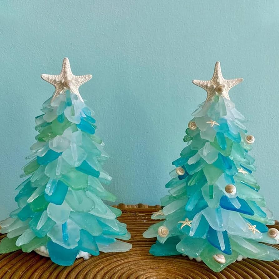 Sea glass christmas trees for sale Clearance