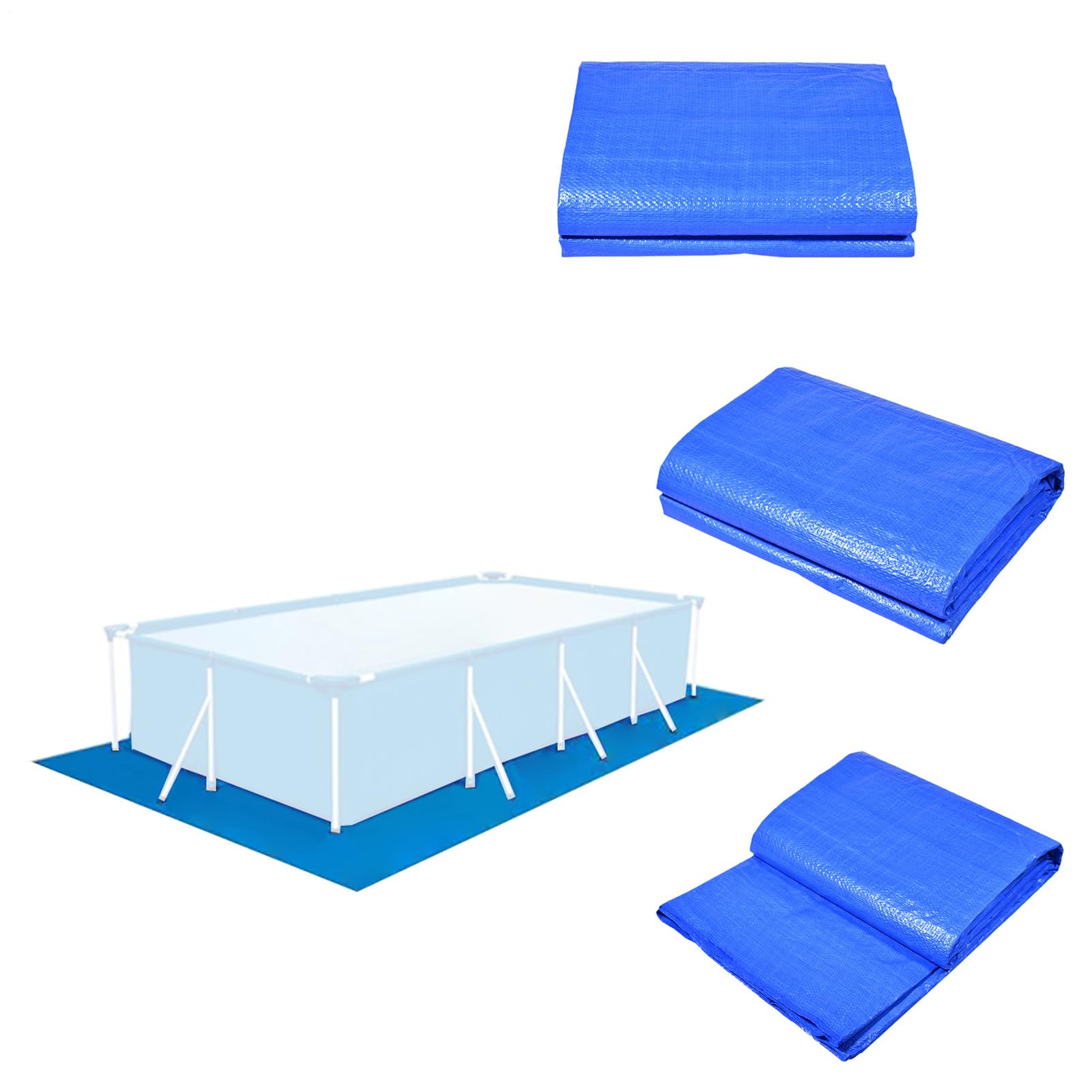 250 x 450 cm de Suelo de Piscina Rectangular Multiusos para Suelo de Piscina, Impermeable, Evita pinchazos para Piscinas de Superficie