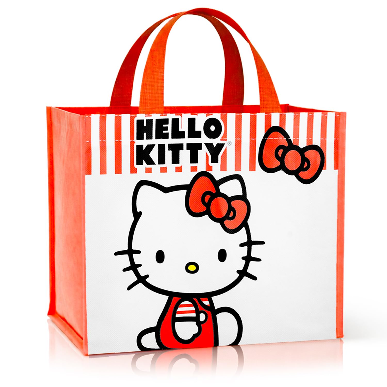 Hello Kitty Tote Bag Set - Accessories Bundle with Reusable Grocery Bags with Stickers, More | Hello Kitty Tote Bag Set