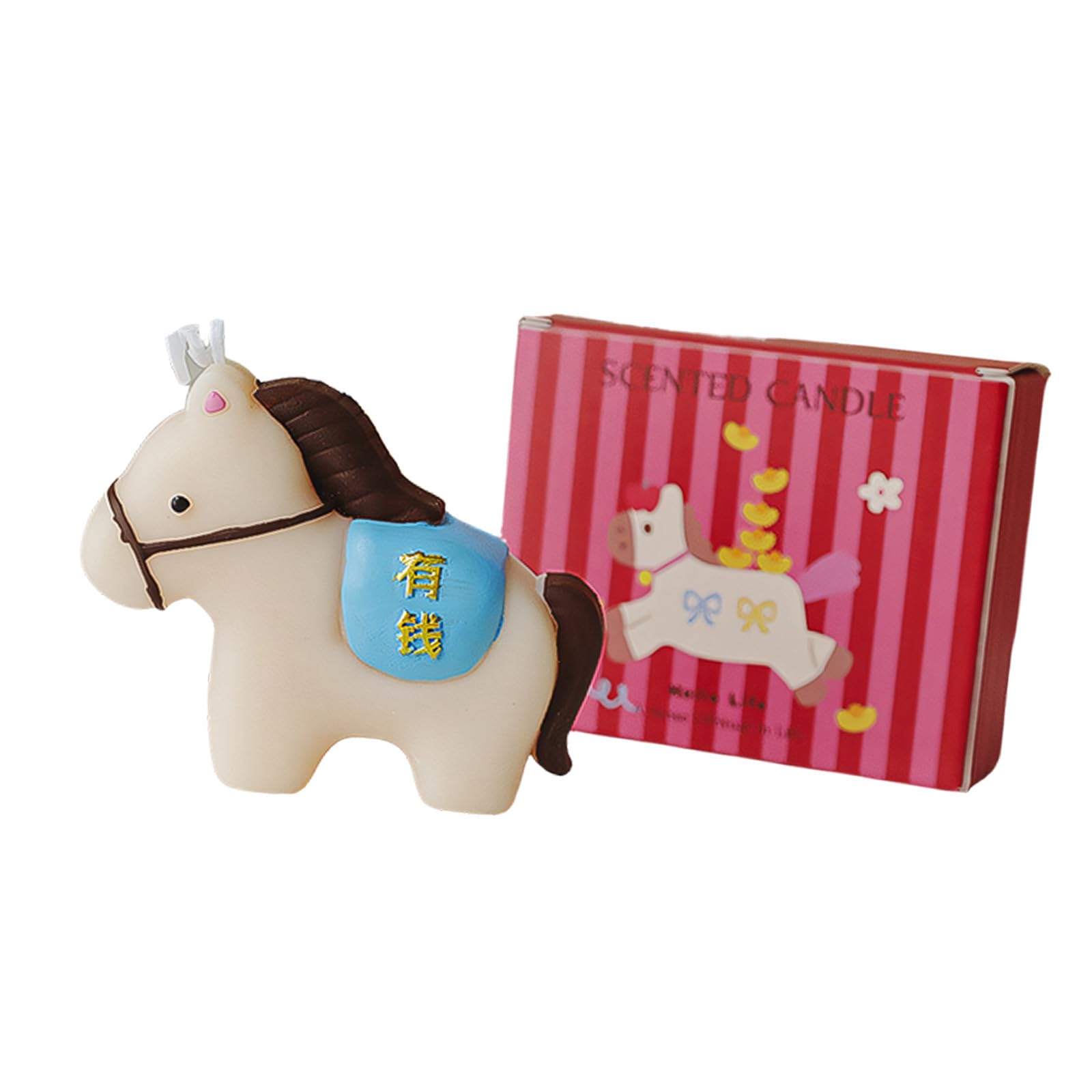 Jazuaiao Handcrafted Candlewax Blend Horse Shaped for Gifting and Unwinding Horse Year Scented