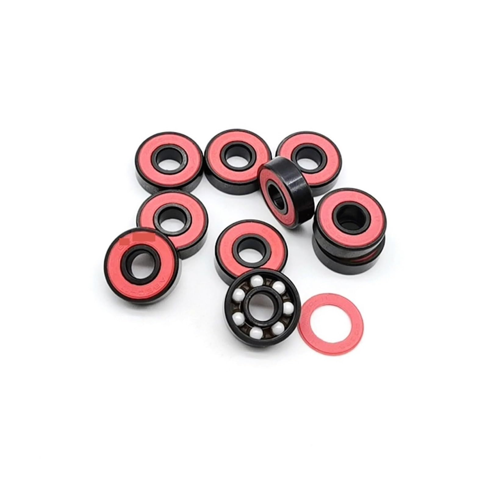 Gqnblvhzupdm One Color Industrial Shaft Bearings, 8Pcs 8X22x7 Ceramic Bearing Abec-11 608 608Rs