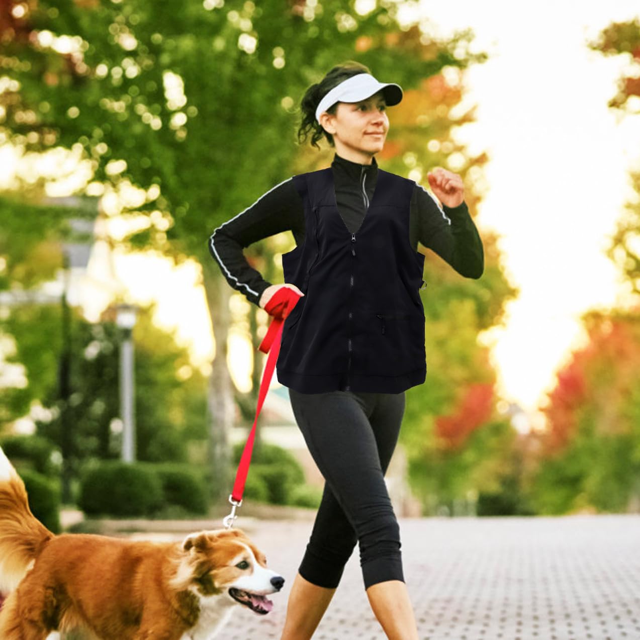 Gilet de Dresseur pour Chien Imperméable Noir en Polyester Mesh