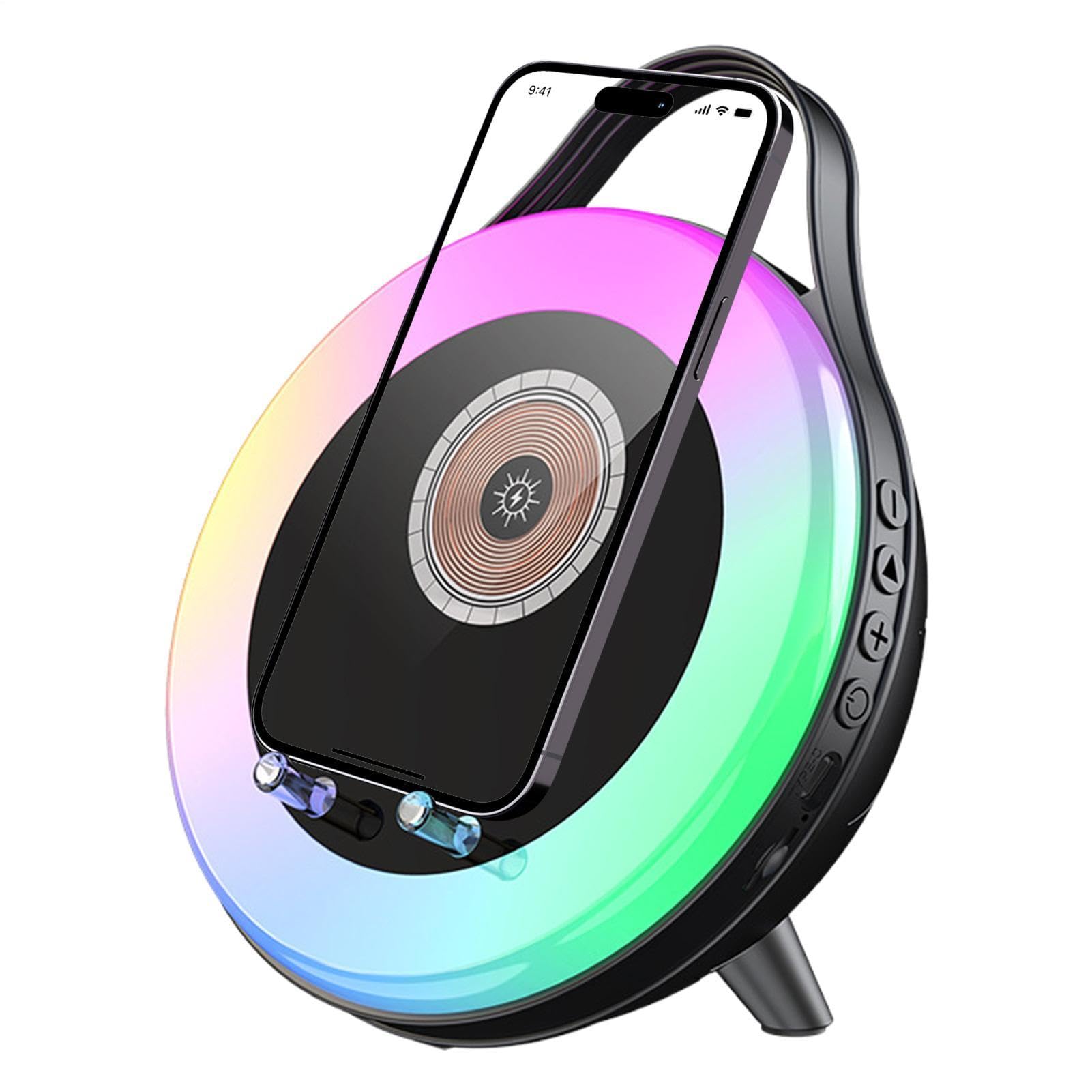 Altoparlante Audio a Induzione Carica rapida RGB supporto con sensore per | Supporto Altoparlante Telefonico Wireless per Appartamento Comodino Casa Soggiorno Camera da