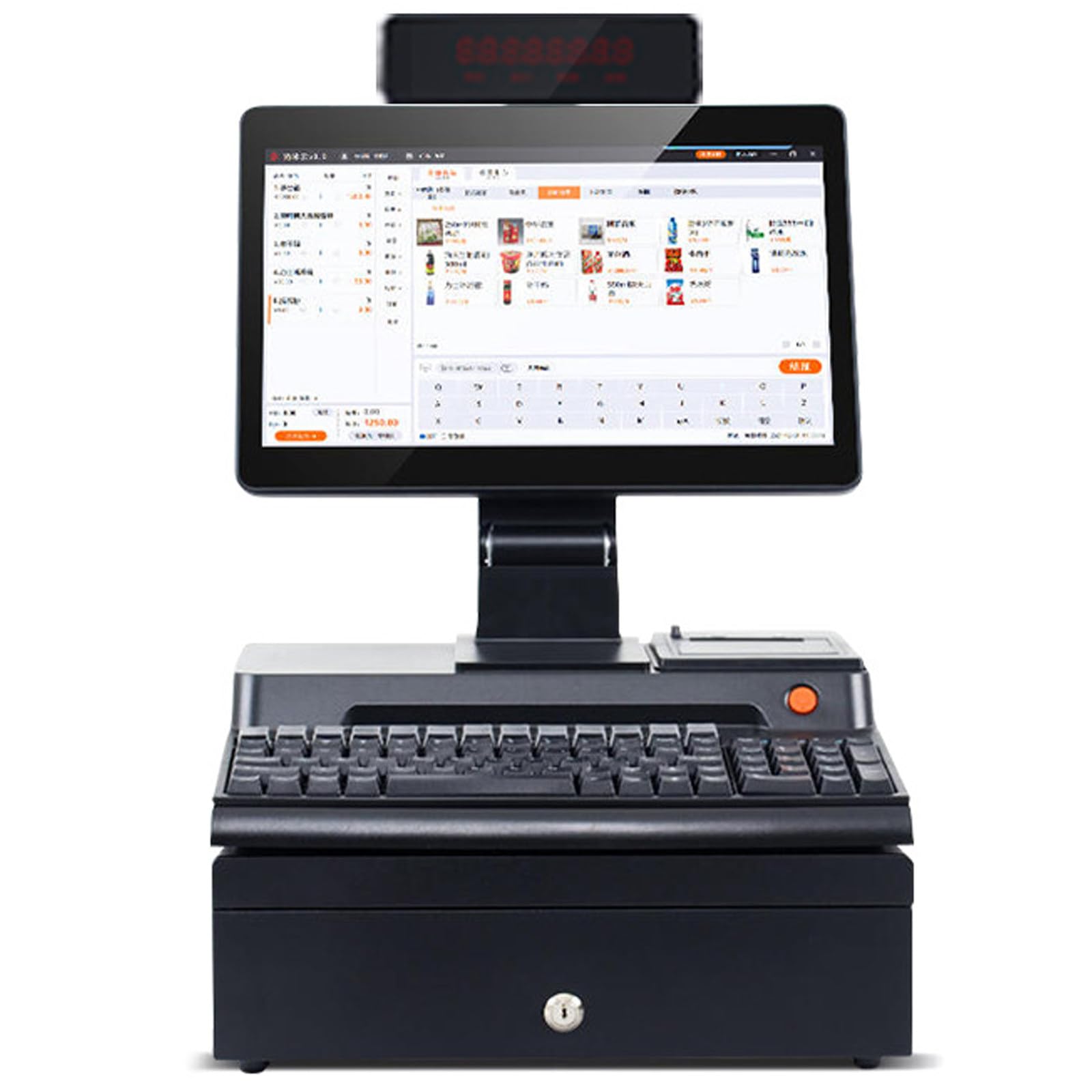 Registratore Cassa Touchscreen Tutto Uno, Sistemas Pos per Pc Black