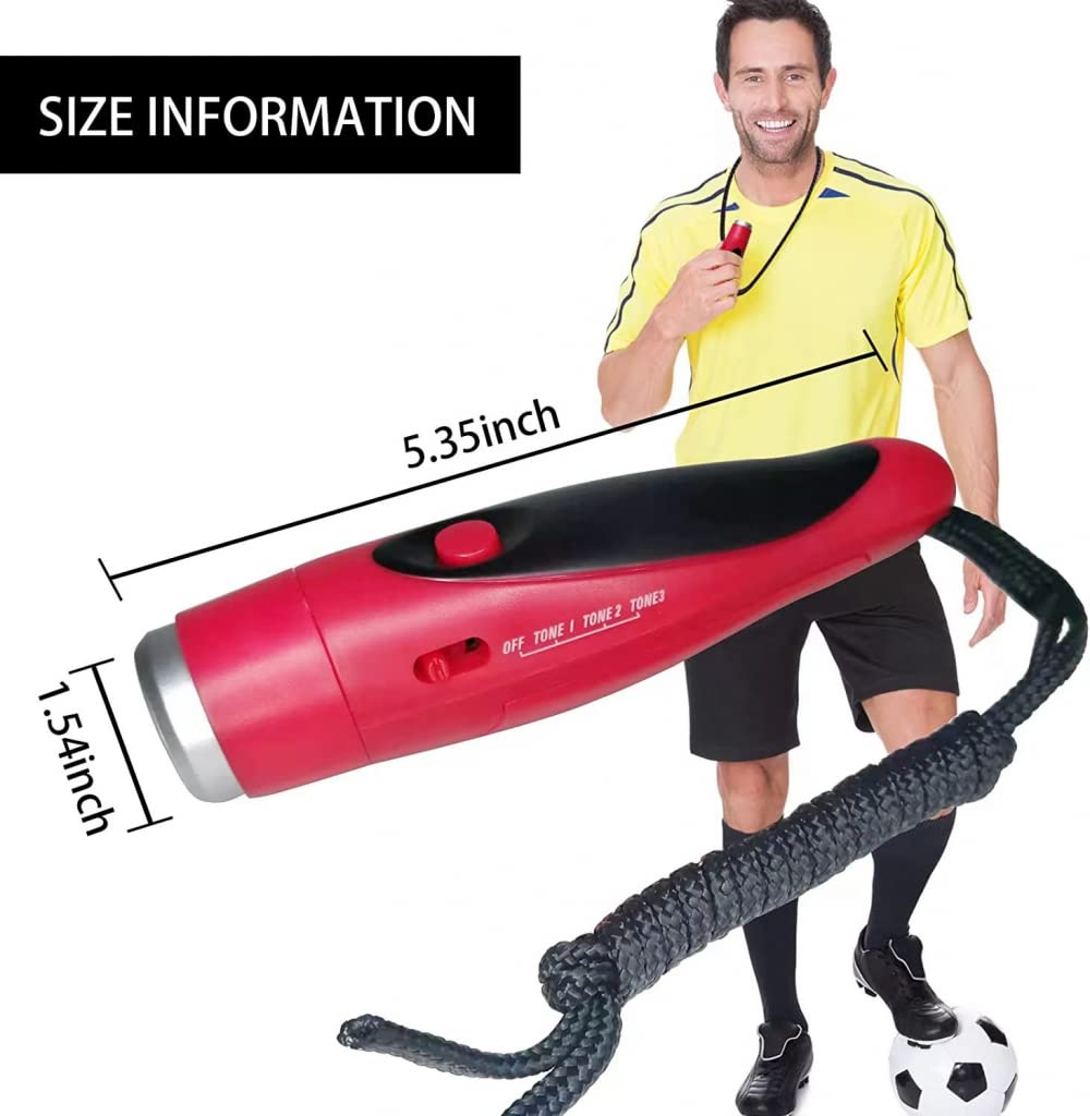 Fischietto elettronico per Allenatori, Fischietto elettronico Portatile ad Alto Volume con Cordino e Tre Toni per pallavolo, Arbitro di Calcio, P.E.