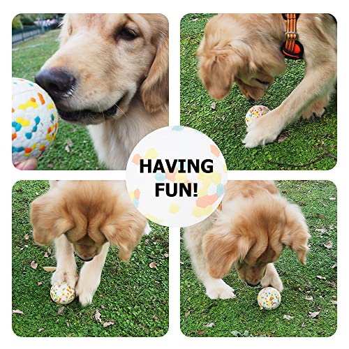 EASY JOY 2 Stück Unzerstörbar Hundebälle Hundespielzeug Stark Federnde Trainingsbälle Langlebige wurfball für Haustiere, Hund kauspielzeug aus E-TPU für Mittlere oder Große Hunde…