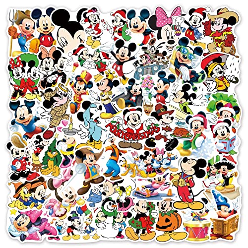 Huayao Lot de 50 autocollants Mickey Mouse Minnie Graffiti Vinly Stickers cadeaux
