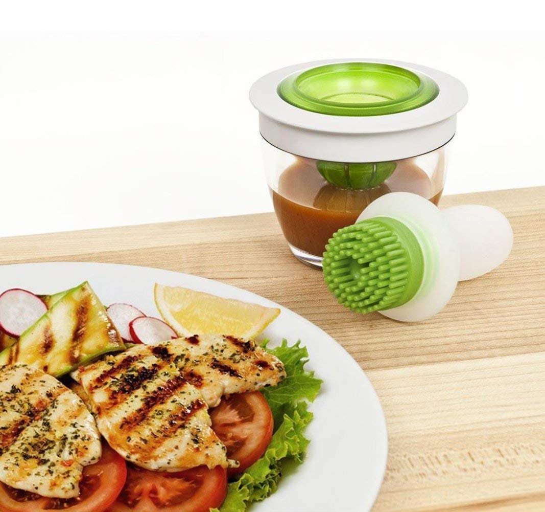 DR Mall Nirva Silicone Kitchen Cooking Oil Backing Basting Spatula and Brush 1