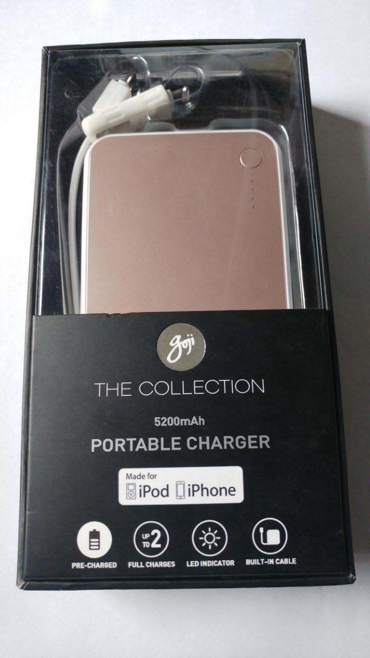 Goji G4PLRS17C 5200mAh Portable Charger/power bank - Rose Gold
