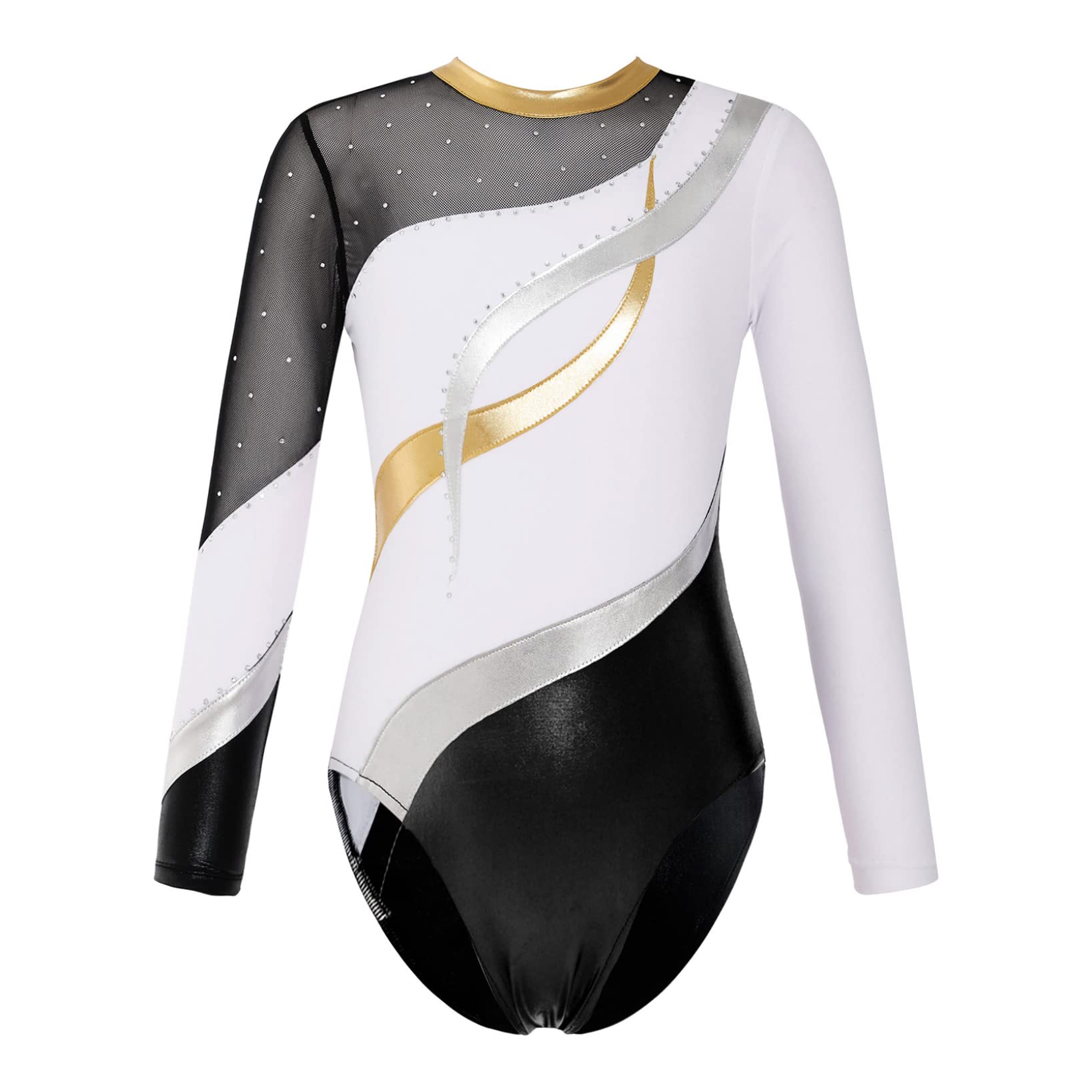 Filles Justaucorps Gymnastique Artistique 3 Pièces Maillots de Danse Classique Avec Crop Top Et Leggings Sportifs Leotard Combinaison Dentraînement Pour Le Yoga
