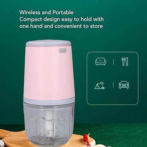 Miniatura 3 de Procesador de alimentos para bebés inalámbrico recargable de 1500 mAh, procesador de alimentos eléctrico de 10.1 fl oz, trituradora de carne casera,