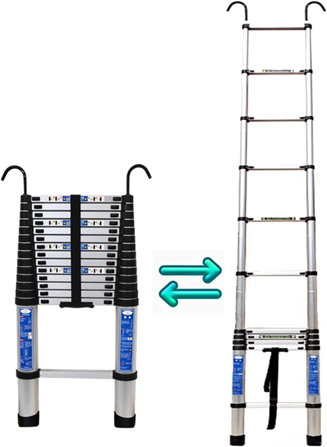 Heavy Duty Telescoping Ladder 2m 3m 4m 5m 6m 7m Tall, Collapsible