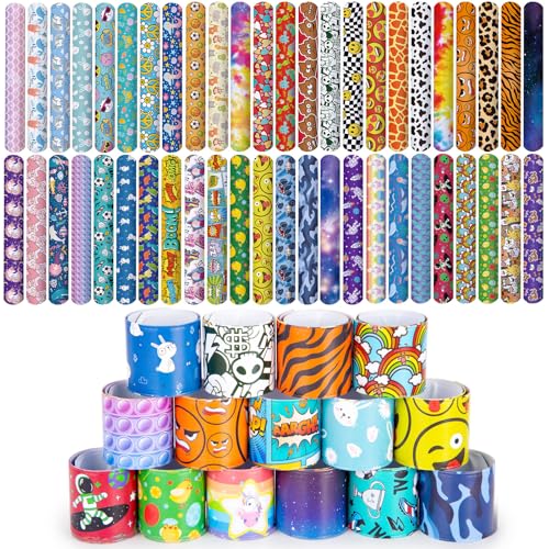 Koogel 96Pcs Slap Bands 48 Pattern Slap Bracelets For Children