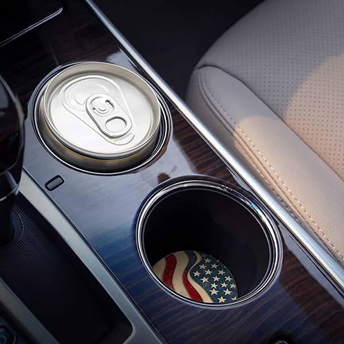 Miniatura 6 de Portavasos retro con la bandera estadounidense para mujereshombres, paquete de 4 posavasos absorbentes de cerámica para bebidas, juego de posavasos