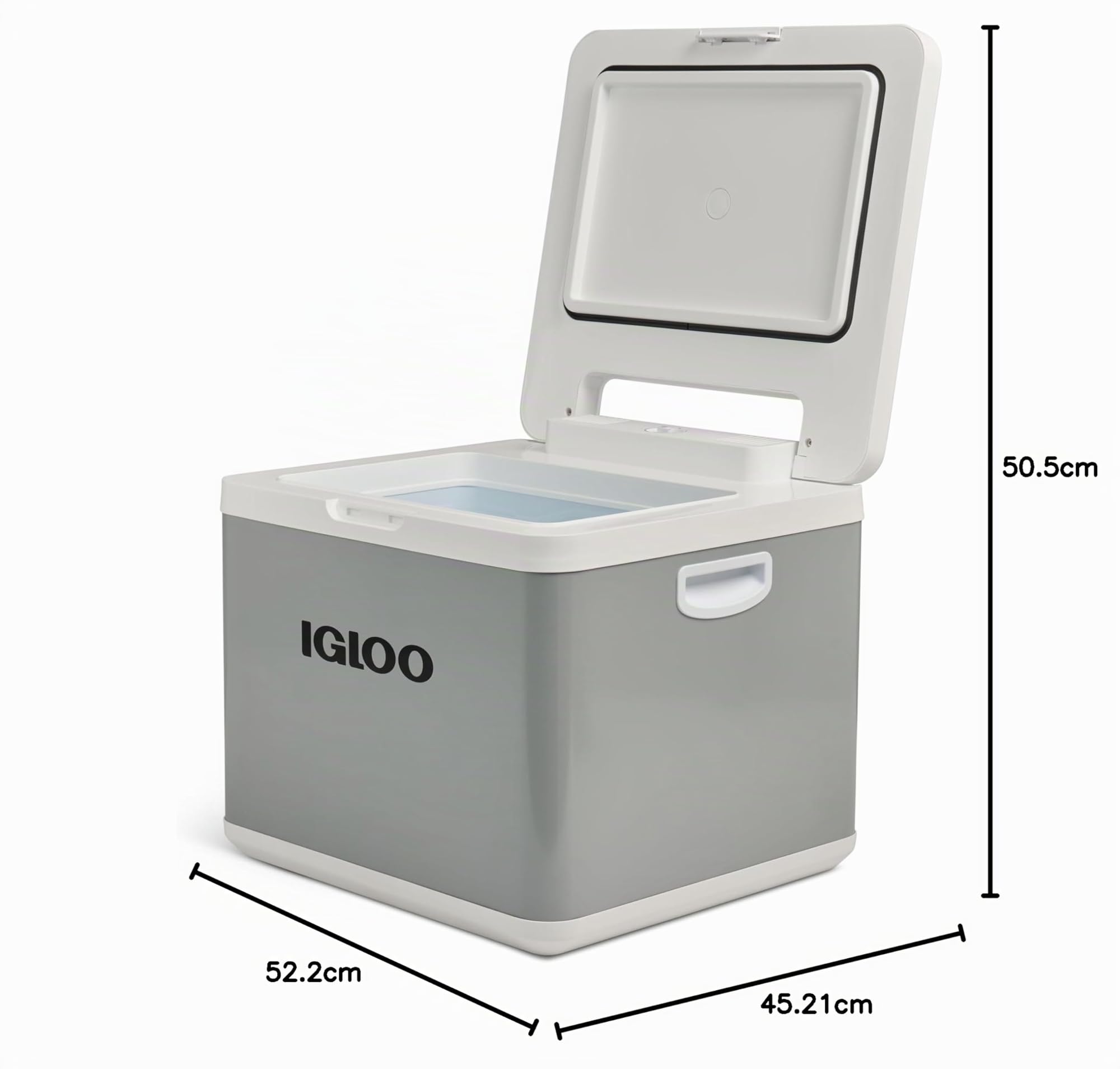 IGLOO IH45 frigo portatile ibrido a compressore 43L – 12V & 230V, frigorifero elettrico per auto, campeggio, camper e barca – mini frigo ibrido con alta efficienza & funzionamento silenzioso