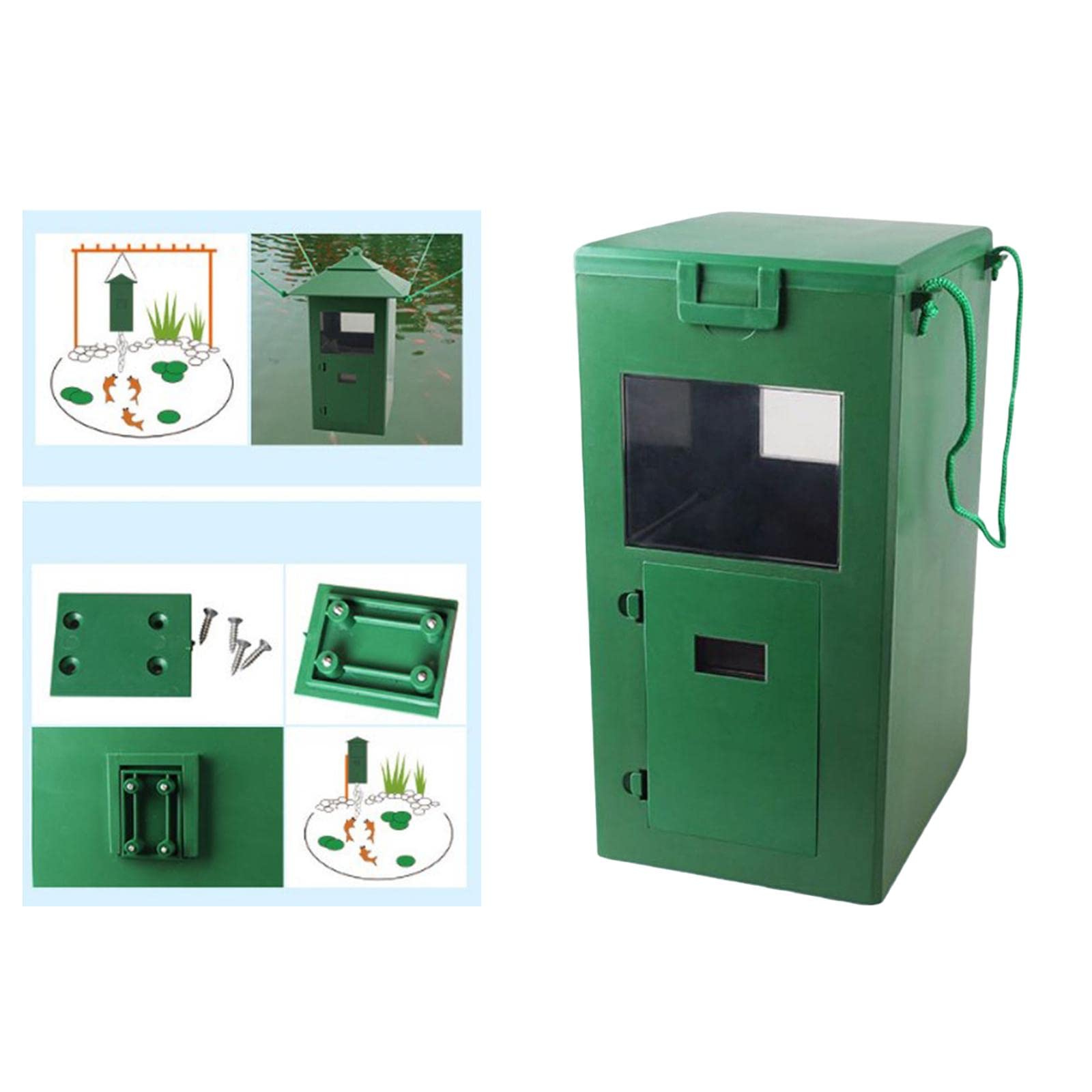 Alimentador Automático de Peces Dispensador Dosificador Acuario Estanque con Depósito 4.25 L Limpieza Sencilla Programable hasta 4 Raciones Diarias