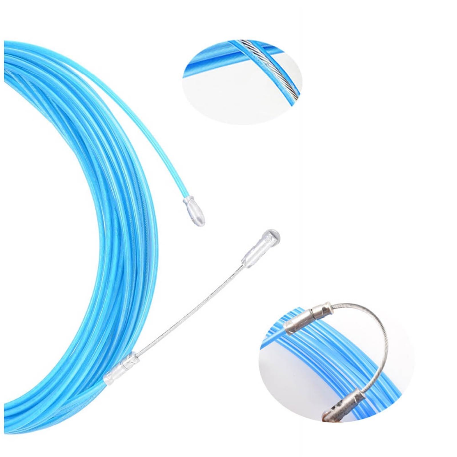 cable eléctrico, Extractor de cable alambre 10, 20 y 30 metros, extractor cinta pescado eléctrica, dispositivo guía acero plástico for electricistas(30meter)