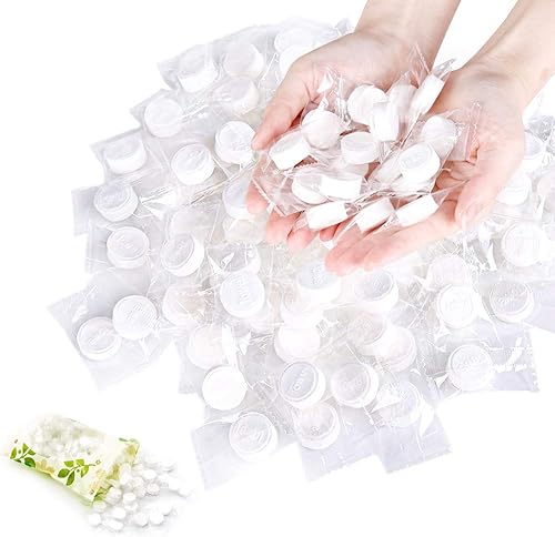 Mini toalla comprimida desechable portátil para acampar al aire libre y viajes (100 piezas) por Davidsons Collection