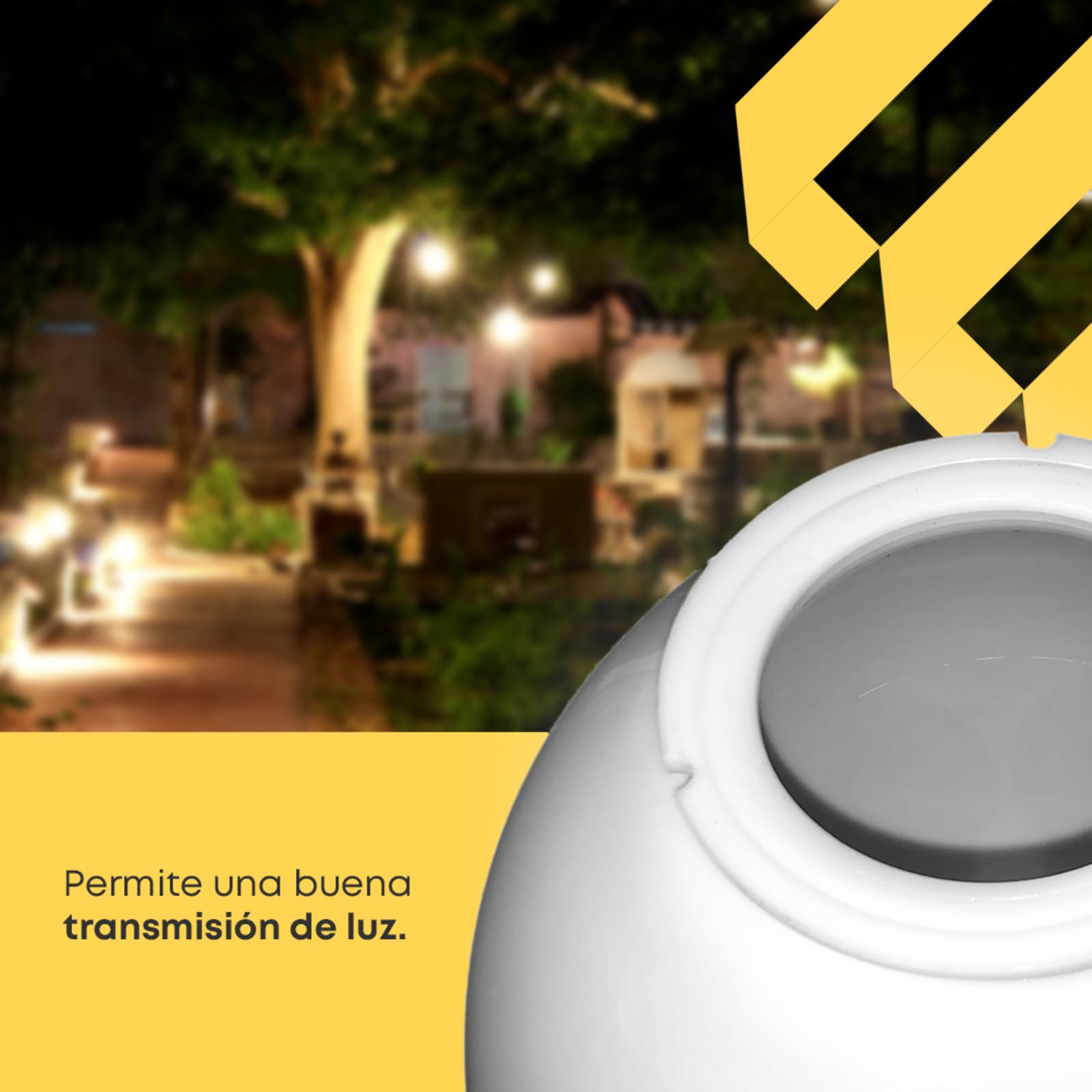 Bola Farola Exterior - Recambio tipo Globo - Alumbrado Público - Policarbonato Blanco - Medidas: Ø 30 cm - Graipa Bayoneta: 13,9 cm
