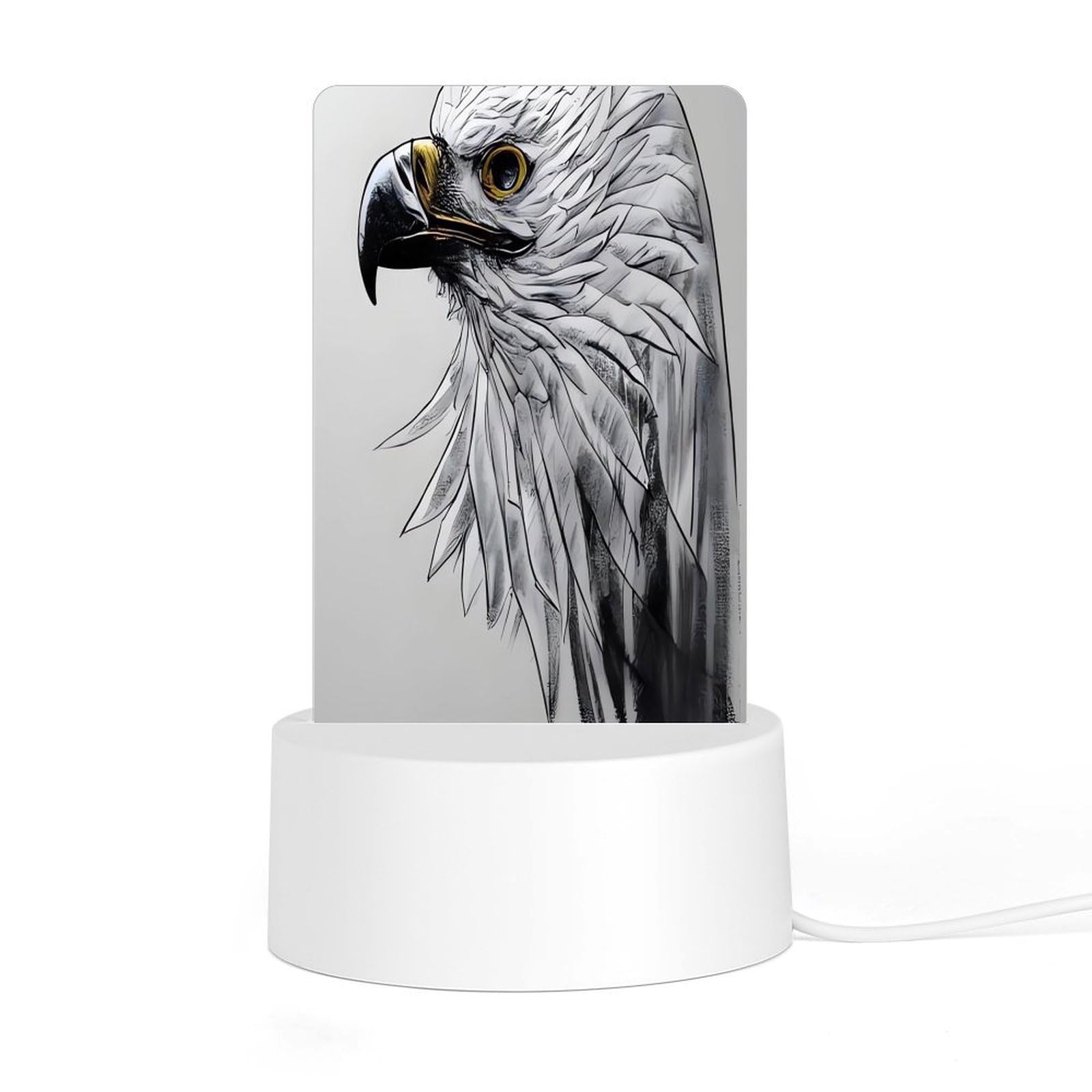 Adfgyerh Style Sketching An Eagle Night Light Acrylic Material Easy Installation, Home Decor Usb Interface Power Supply, Lamp For Restaurant Bar Cafe Room Decor