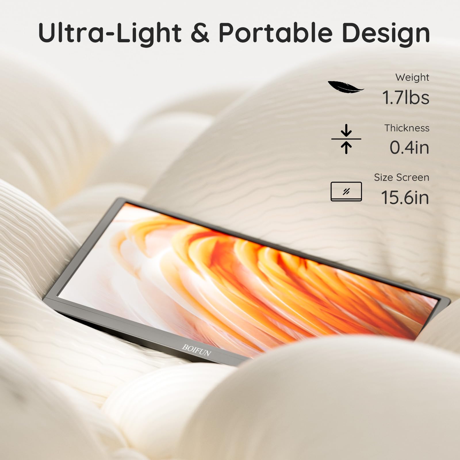 BOIFUN 15.8インチ ポータブルモニター モバイルモニター Amazon.co.jp: ポータブルモニター - 15.6インチ USB C HDMI