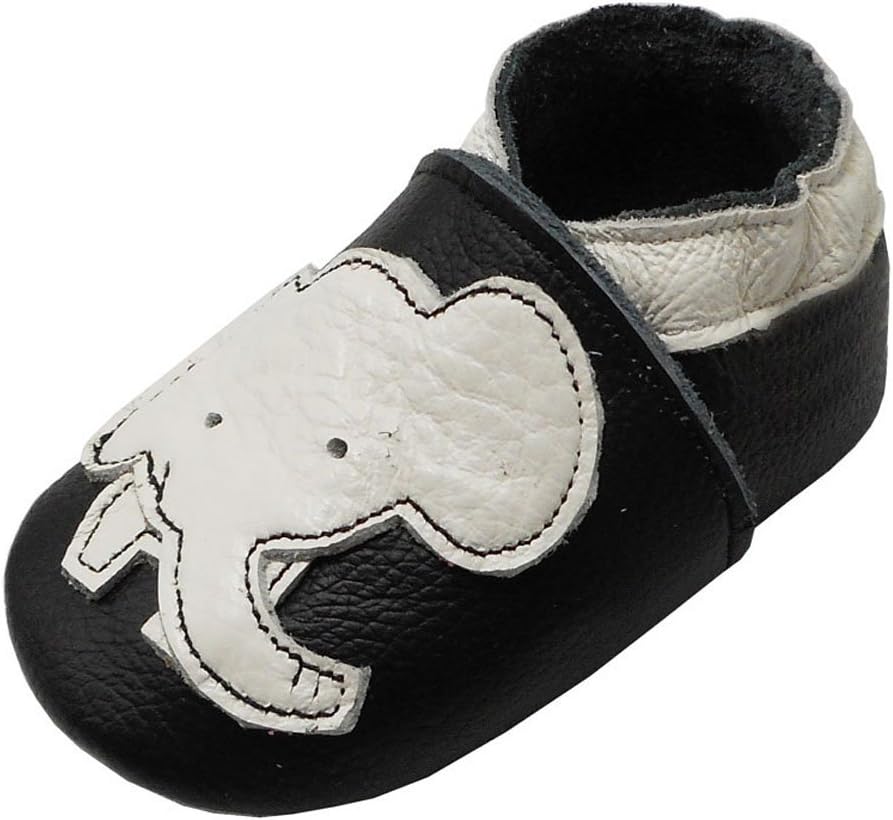 YIHAKIDS Baby First Walking Shoes Genuine Leather Baby Moccasins Soft Sole Slippers Crib Shoes Anti-Slip Booties for Boys Girls Infant Toddler