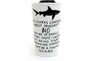 Mature Monday Shark Travel Mug