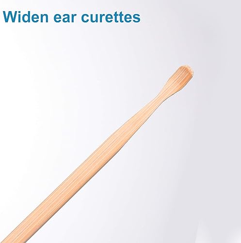 Miniatura 3 de 10 unids de bambú oído Pick limpiador de oído cera Cureta removedor Earpick herramienta colgante limpio herramienta para adultos niños