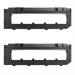 (2 Pcs) Main Brush Replacement Cover for Roborock S7/ S7+/ Q5/ Q5+/ Q7/ Q7 Max Robot Vacuum Cleaner,Roller Brush Cover Accessories Parts (Black)