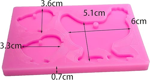 Miniatura 2 de Moldes de silicona brillante para la madre y el bebé con forma de gallina brillante para manualidades y manualidades de bricolaje llavero arcilla