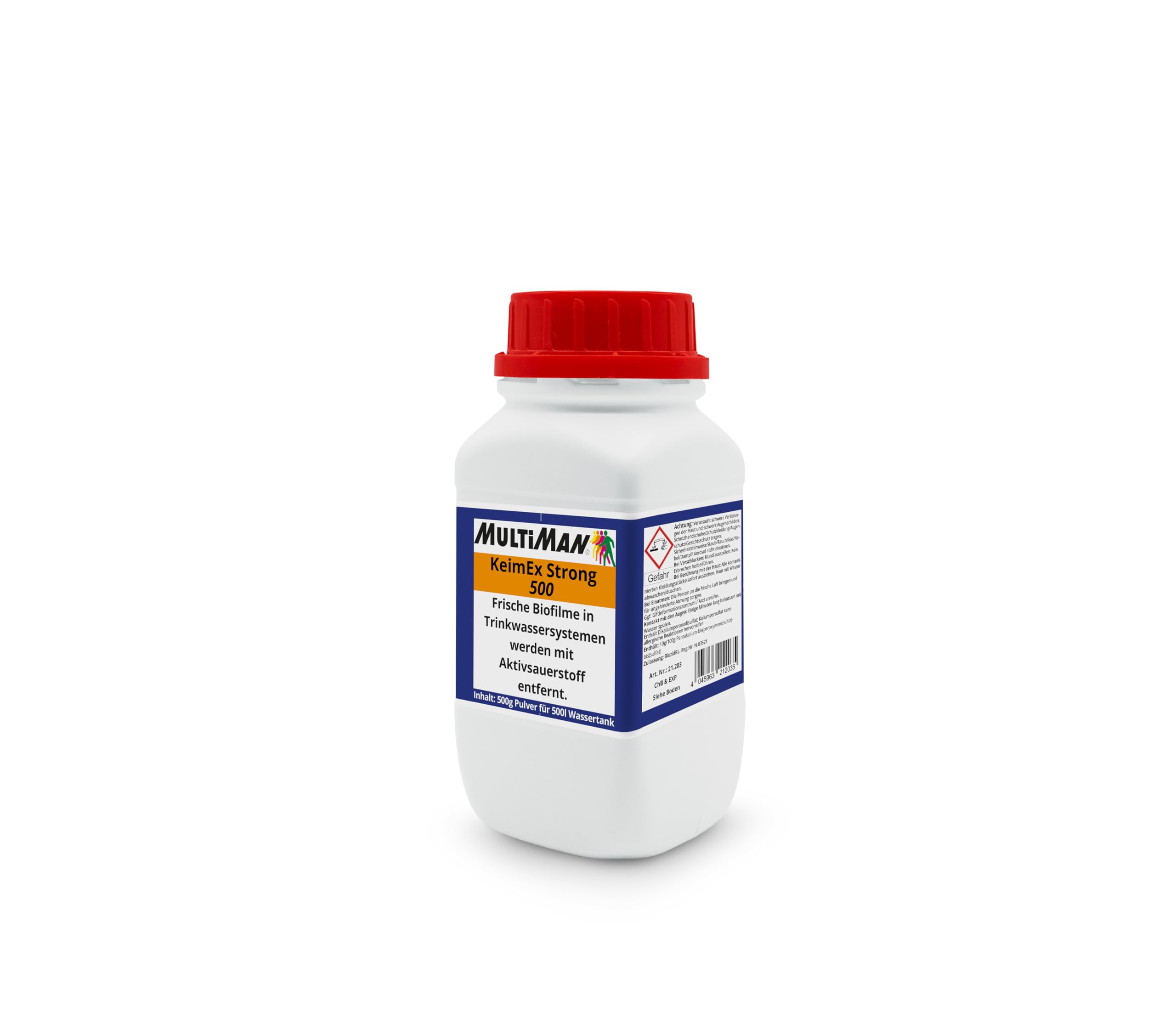 MultiNox® KeimEx Strong Pulver für Tanks ab 50-500 l - Inhalt: 500 g - Entfernt frische Biofilme in Trinkwasseranlagen von Caravan & Boot