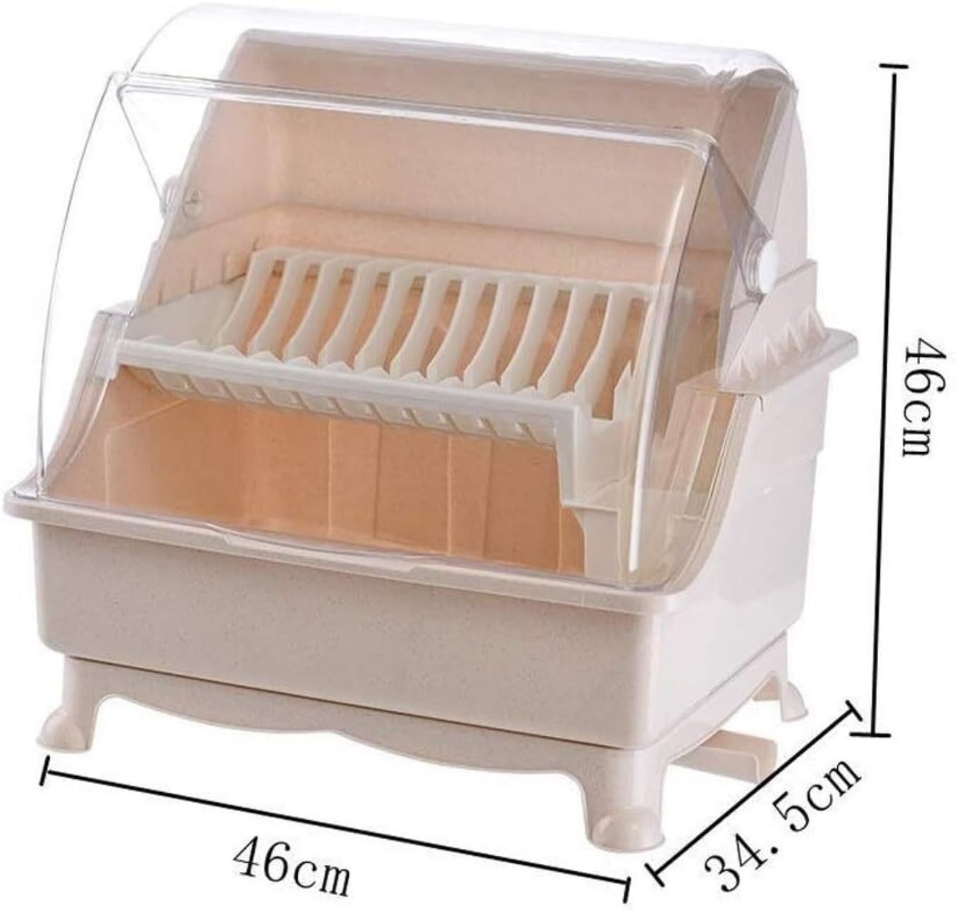 Escurridor de Platos de Cocina, escurridor de Platos de plástico de Doble Capa (Rosa)