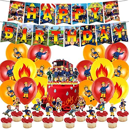 Geburtstag Deko 32 Stück,Party Deko,Luftballons,Party Supplies,Cake Topper,Geburtstag Banner,für Kindergeburtstag Party