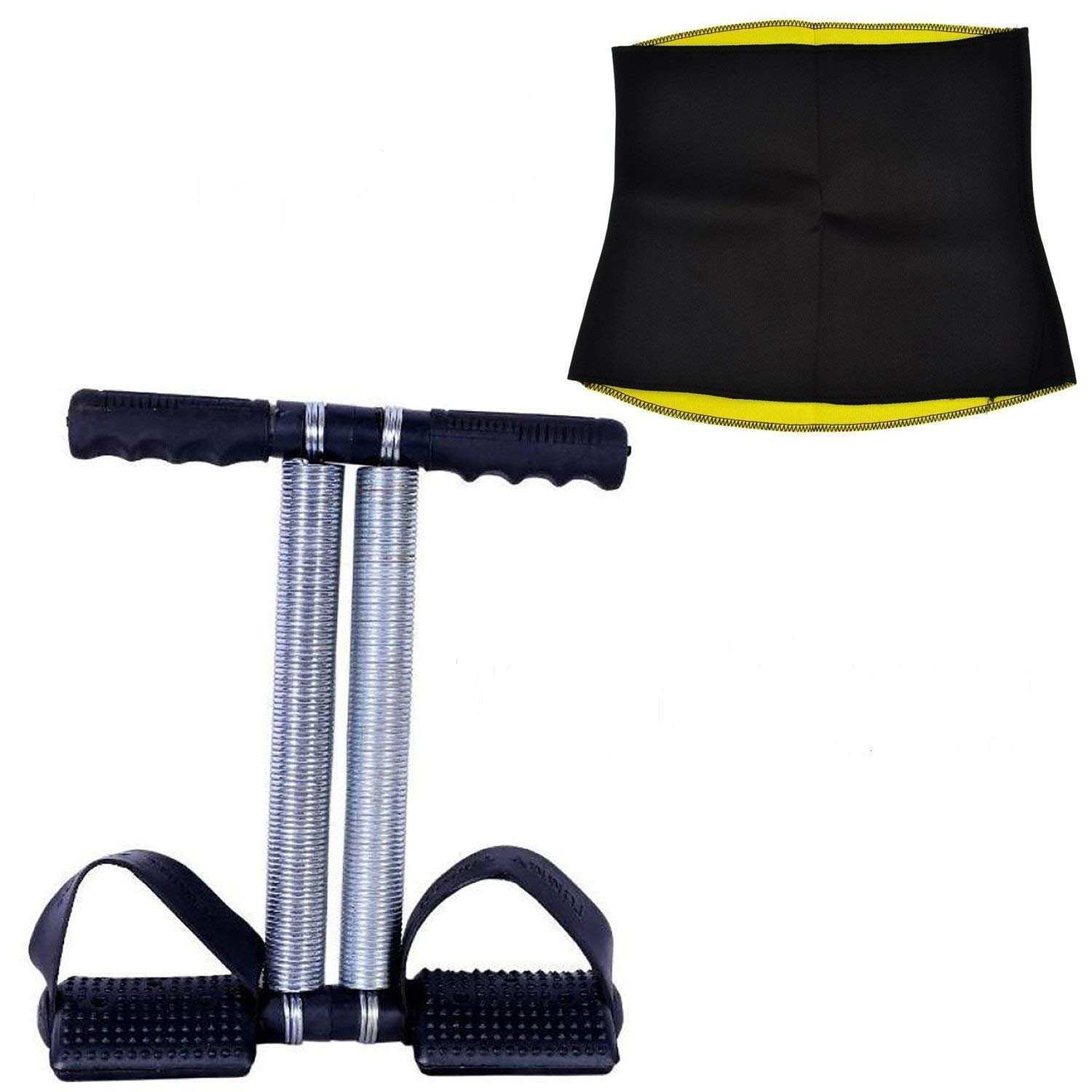 Gjshop Multypurpose 4 in 1 Ab Tummy Trimmer Double Steel Spring for Weight Loss with Hot Shaper Slimming Belt Free Size … (B079ZZ5VTC) Amazon Price History, Amazon Price Tracker